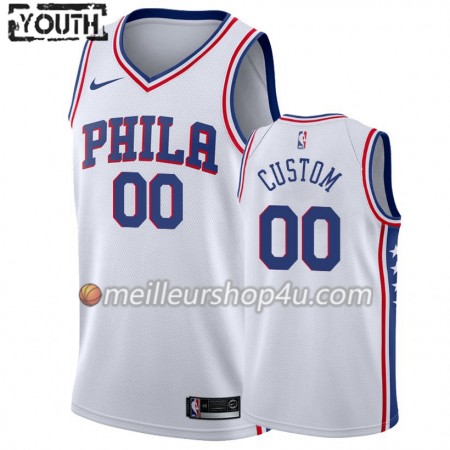 Maillot Basket Enfant Philadelphia 76ers Personnalisé 2019-20 Nike Association Edition Swingman